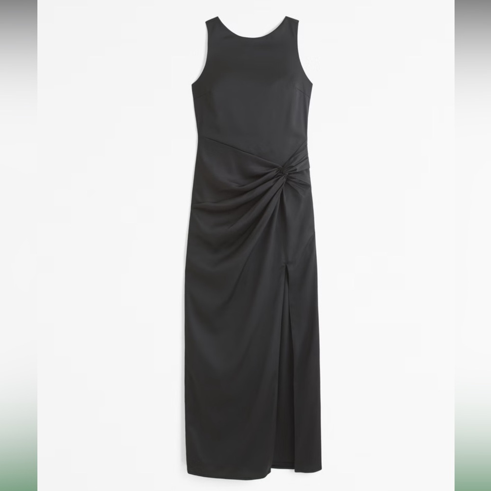 Abercrombie & Fitch Draped Skirt Satin Maxi Dress
